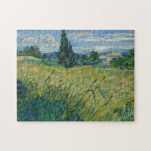 Vincent Van Gogh, Grünes Weizenfeld mit Cypress Puzzle (Horizontal)