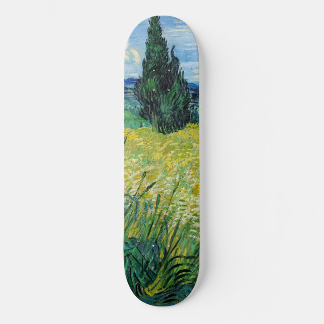Vincent van Gogh - Grünes Weizenfeld mit Cypress Skateboard (Vorderseite)