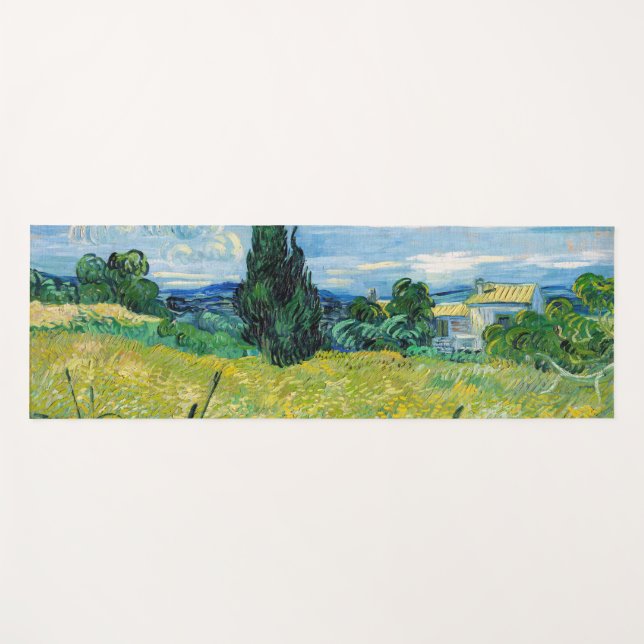 Vincent van Gogh - Grünes Weizenfeld mit Cypress Yogamatte (Vorderseite (Horizontal))
