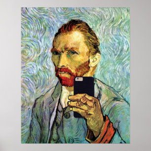 Vincent Van Gogh Handy-Selfie-Selbstporträt Poster