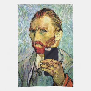 Vincent Van Gogh Handyselfie Selbstporträt Geschirrtuch