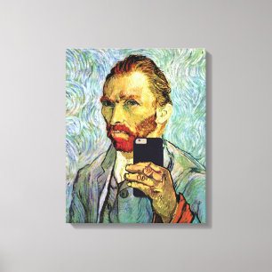 Vincent Van Gogh Handyselfie-Selbstporträt Leinwanddruck