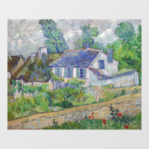Vincent van Gogh - Häuser in Auvers Fensteraufkleber