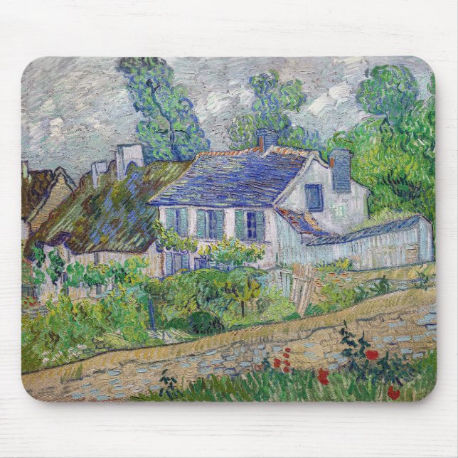 Vincent van Gogh - Häuser in Auvers Mousepad (Vorne)