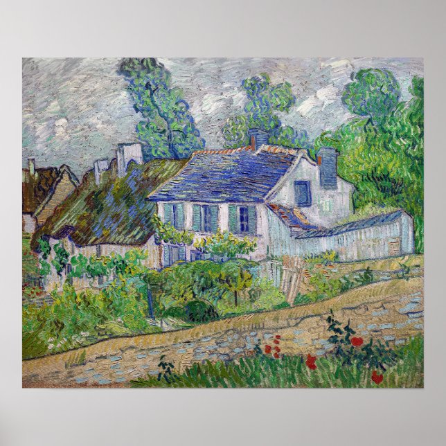 Vincent van Gogh - Häuser in Auvers Poster (Vorne)