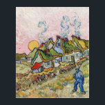 Vincent van Gogh - Häuser und Abbildung Acryl Wandkunst<br><div class="desc">Häuser und Abbildung / Strohdächer in der Sonnenscheinerinnerung des Nordens - Vincent van Gogh,  1890</div>