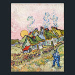 Vincent van Gogh - Häuser und Abbildung Fotodruck<br><div class="desc">Häuser und Abbildung / Strohdächer in der Sonnenscheinerinnerung des Nordens - Vincent van Gogh,  1890</div>