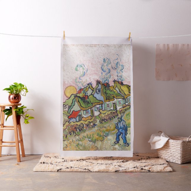 Vincent van Gogh - Häuser und Abbildung Stoff (Beispiel)