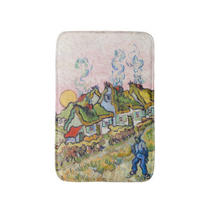 Vincent van Gogh - Häuser und Figur Badematte