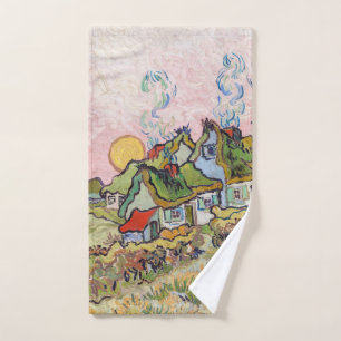 Vincent van Gogh - Häuser und Figur Badhandtuch Set