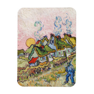 Vincent van Gogh - Häuser und Figur Magnet