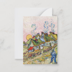 Vincent van Gogh - Häuser und Figur Mitteilungskarte