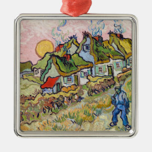 Vincent van Gogh - Häuser und Figur Ornament Aus Metall