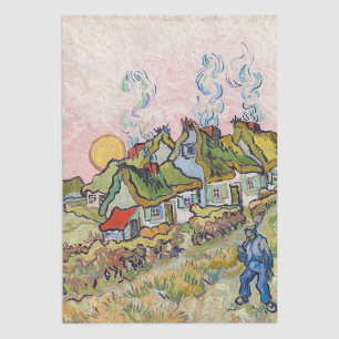 Vincent van Gogh - Häuser und Figur Seidenpapier