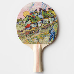 Vincent van Gogh - Häuser und Figur Tischtennis Schläger
