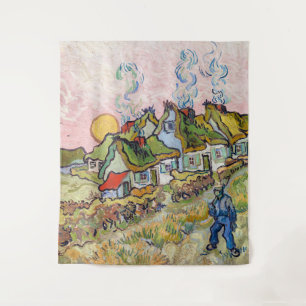 Vincent van Gogh - Häuser und Figur Wandteppich
