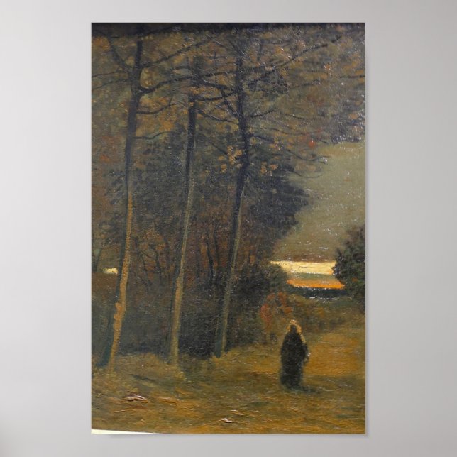 Vincent van Gogh Herbstlandschaft bei der Abendmah Poster (Vorne)