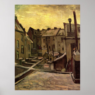 Vincent van Gogh, Hinterhöfe alter Häuser, Antwerp Poster