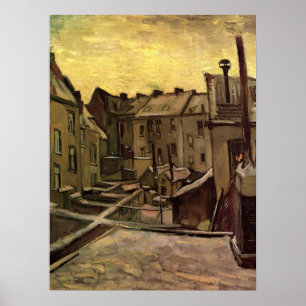 Vincent van Gogh, Hinterhöfe alter Häuser, Antwerp Poster