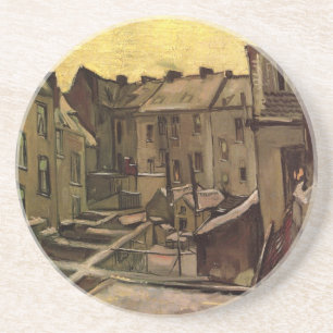 Vincent van Gogh, Hinterhöfe alter Häuser, Antwerp Sandstein Untersetzer