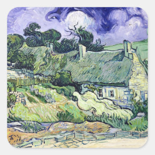 Vincent van Gogh Hütte in Cordeville Quadratischer Aufkleber