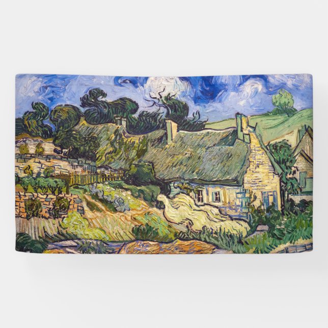 Vincent Van Gogh - Hütten in Cordeville Banner (Horizontal)