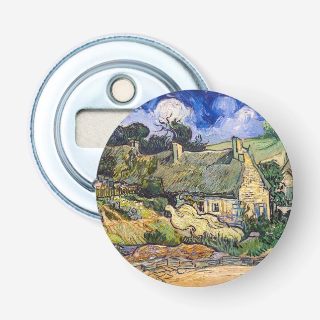 Vincent Van Gogh - Hütten in Cordeville Flaschenöffner (Vorderseite)