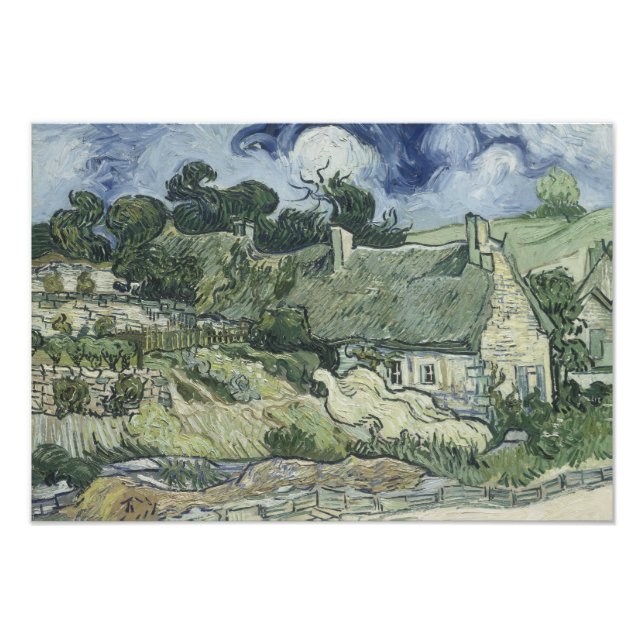 Vincent van Gogh - Hütten in Cordeville Fotodruck (Vorne)