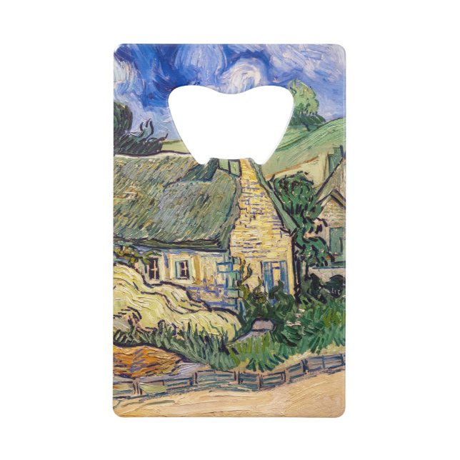 Vincent Van Gogh - Hütten in Cordeville Geldbeutel Flaschenöffner (Vorderseite)