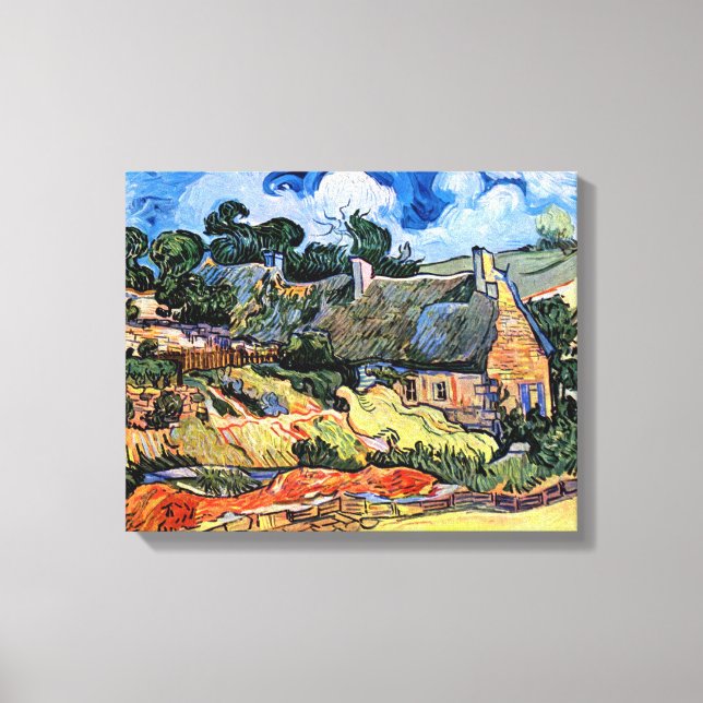 Vincent Van Gogh - Hütten in Cordeville Leinwanddruck (Vorderseite)