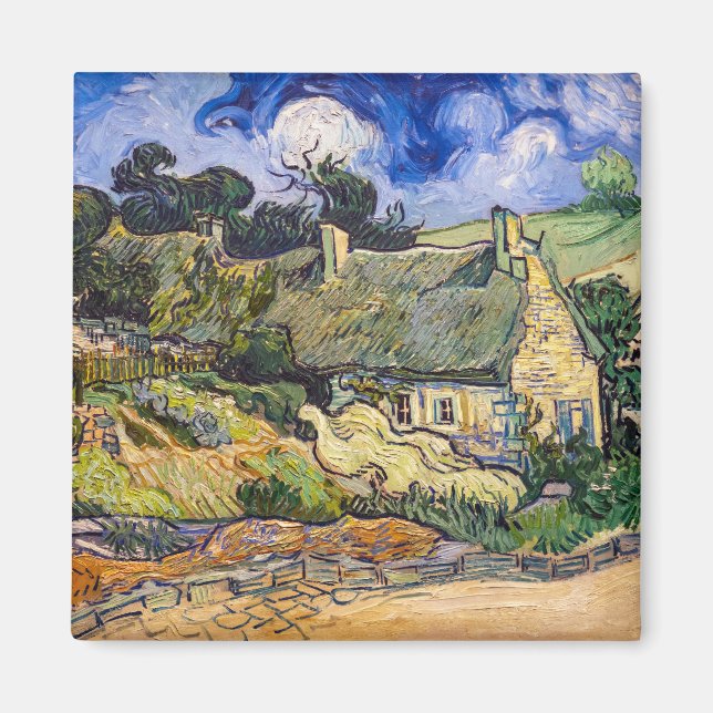 Vincent Van Gogh - Hütten in Cordeville Magnet (Vorne)