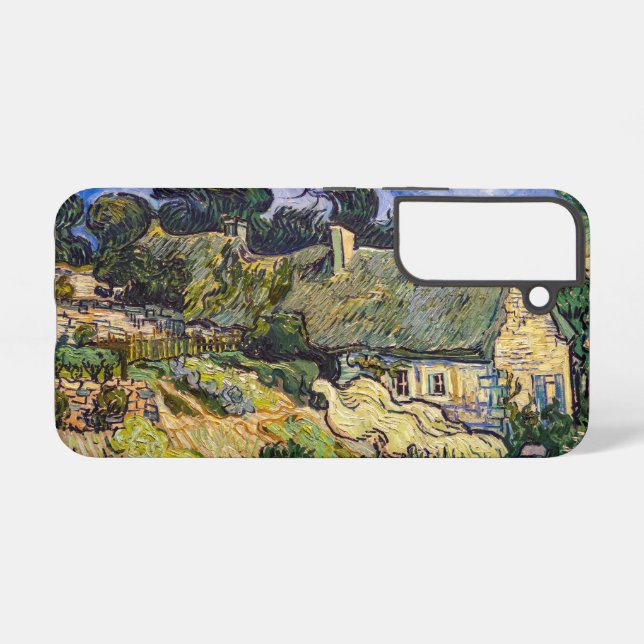Vincent Van Gogh - Hütten in Cordeville Samsung Galaxy Hülle (Rückseite (Horizontal))