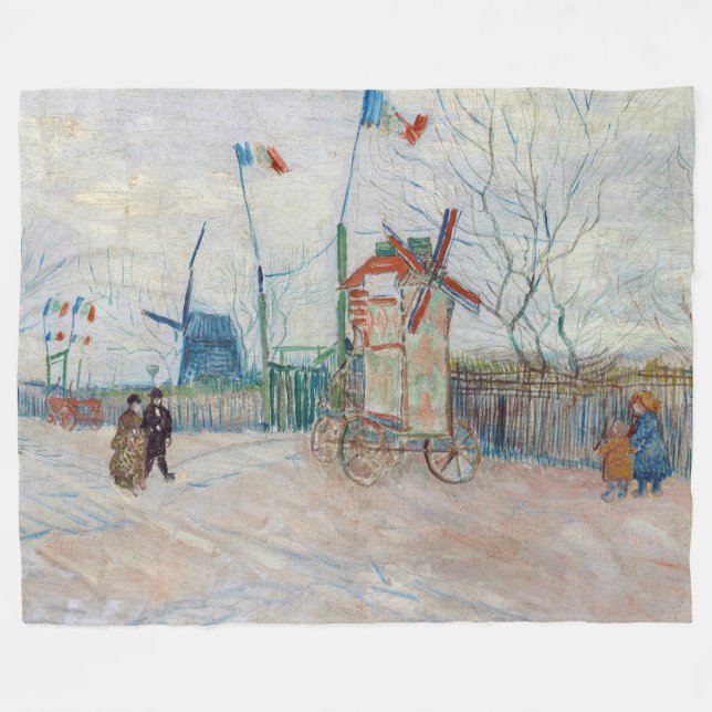 Vincent van Gogh - Impasse des Deux Freres Fleecedecke (Vorderseite (Horizontal))