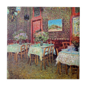 Vincent Van Gogh - Innenraum eines Restaurants Fliese
