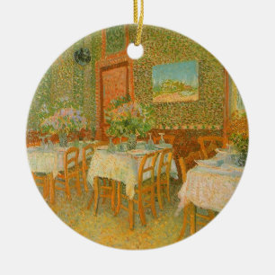 Vincent van Gogh - Innenraum eines Restaurants Keramik Ornament