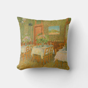 Vincent van Gogh - Innenraum eines Restaurants Kissen