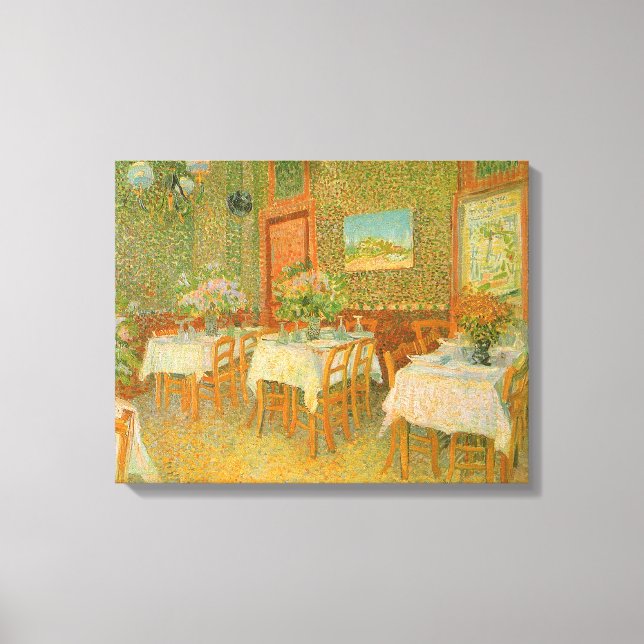 Vincent van Gogh - Inneres eines Restaurants Leinwanddruck (Vorderseite)