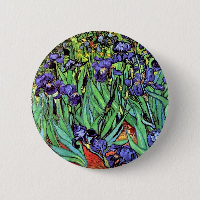 Vincent Van Gogh - Ire - Blume Lover Fine Art Button (Vorderseite)