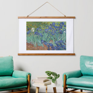 Vincent Van Gogh, Ire, Les Iris Wandteppich Mit Holzrahmen