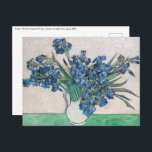 Vincent van Gogh - Ire Postkarte<br><div class="desc">Ire / Still Life: Vase with Irises - Vincent van Gogh,  Oil on Leinwand,  1890</div>