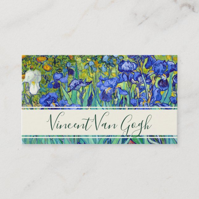 Vincent van Gogh Irises Blume lebendig Visitenkarte (Vorderseite)