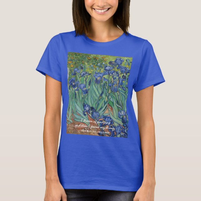 Vincent van Gogh Irises den T - Shirt der Frauen (Vorderseite)