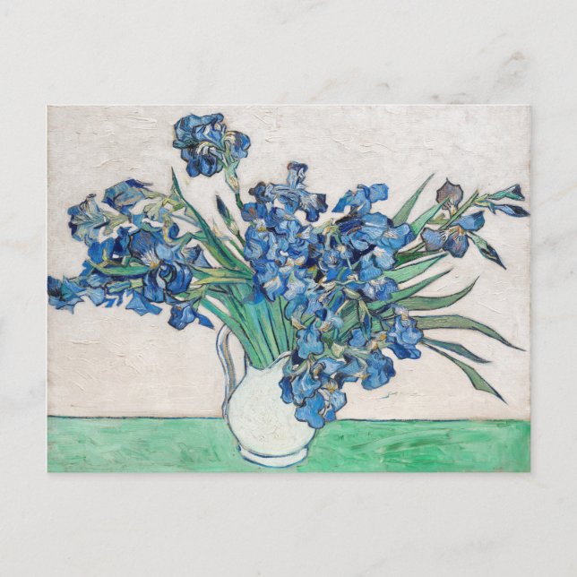 Vincent Van Gogh Irises. Impressionismus und Blume Postkarte (Vorderseite)