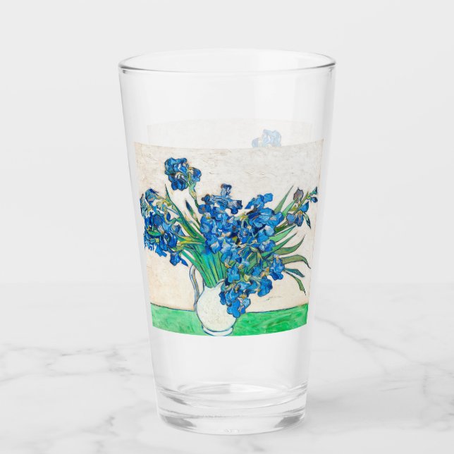 Vincent van Gogh IRISES UND ROSE trinken Glas (Vorderseite)