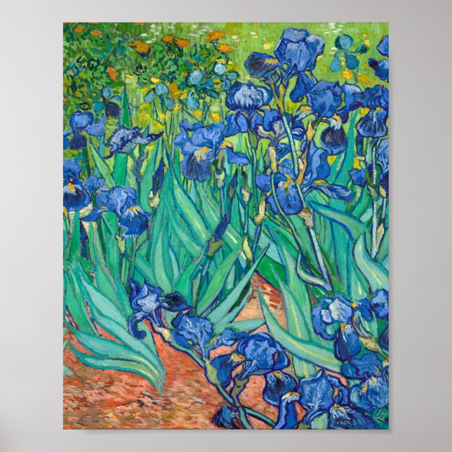 Vincent Van Gogh Irises Vintag Fine Art Poster (Vorne)