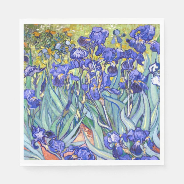 Vincent Van Gogh Irises Vintag Fine Art Serviette (Vorderseite)