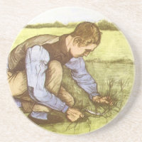 Vincent van Gogh - Junge beim Grashacken mit Siche