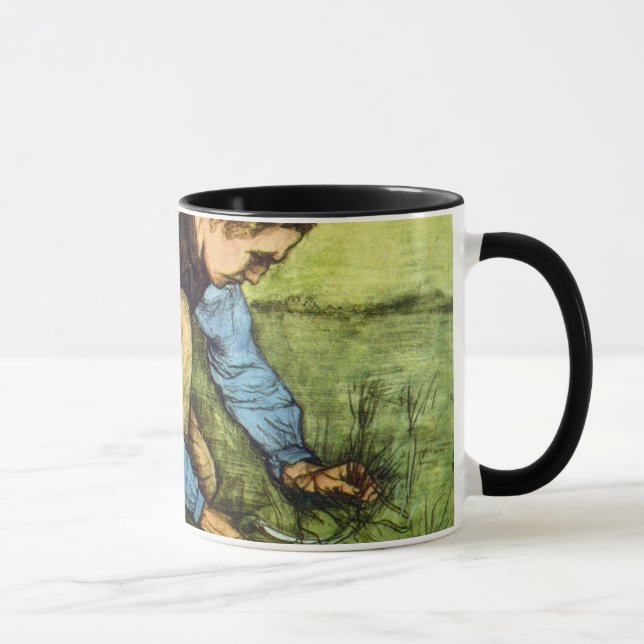 Vincent Van Gogh - Junge, der Gras mit Sichel schn Tasse (Rechts)