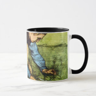 Vincent Van Gogh - Junge schneidet Gras mit Sichel Tasse