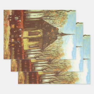 Vincent van Gogh - Kapelle in Nuenen, Kirchenbewoh Geschenkpapier Set